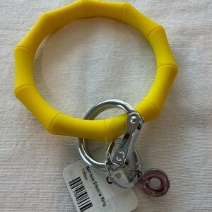 Oventure O-Ring Bamboo Yellow Silicone Key Ring New with Tags